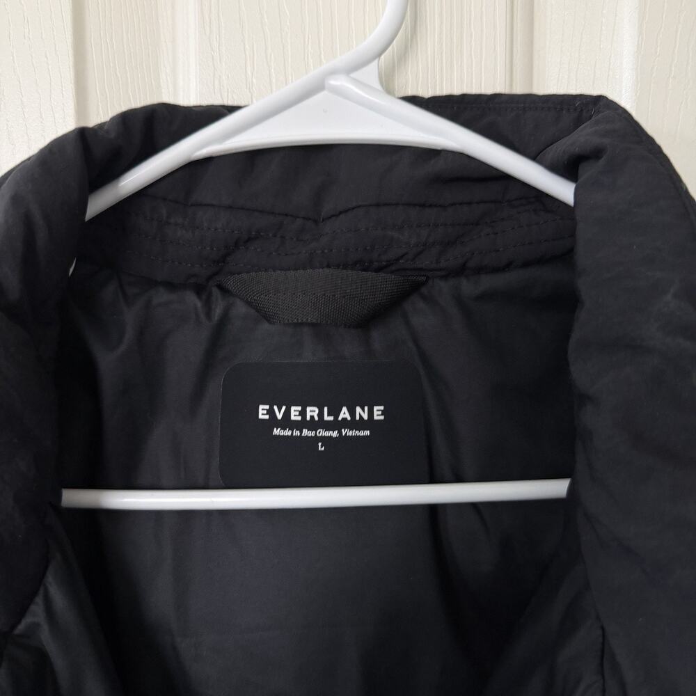 EVERLANE Women's The Renew Vest Size L Cool Grey/Black Colorblock Puffer - Picture 5 of 9